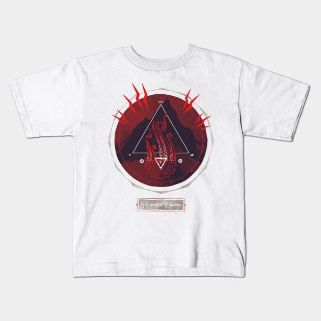 Mountain of Madness Kids T-Shirt by againstbound